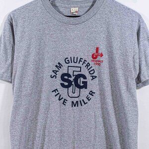 Sam Giuffrida Five Miler Race Running T-Shirt USA Made Single Stitch Large VTG